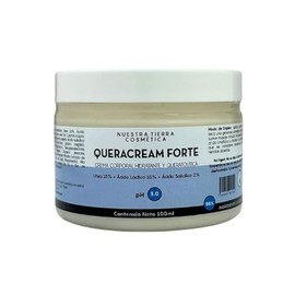 Nuestra Tierra Cosmetica Queracream Forte, Crema Corporal Hidratante y Queratolitica, con Urea 15%, Ácido Láctico 15%, Ácido Salicílico 2%, pH 3.0, 10