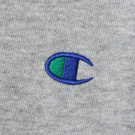 Champion CK-Y001/CK-Y001Z Kids' Sweatshirt, Long Sleeve, Round Neck, 100% Cotton, USA, One Point Logo, Crew Neck Sweatshirt, Basic, O Gray X Blue