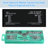 HARFINGTON 20pcs Tap and Die Set Metric M3-M12 Tap &