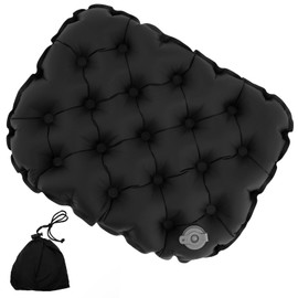 KTCINA Inflatable Seat Cushion 40x30cm Portable Travel Seat Cushion with Carry Bag Foldable Camping Air Sitting Pad Stadium Cushions for Camping Hiking Office Chair Airplane Travel(Black)