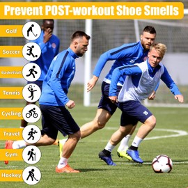 SelfTek Smell Proof Shoe Bags for Travel - Cleat Bags for Sports Smell Proof, Water-Resistant Travel Shoe Organizer with Active Carbon Fabric, Lightweight Gol-f soccer cleats Shoe Bag