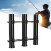 Outdoor Fishing Vertical 3‑Link Fishing Rod Rack Storage Holder Pole