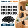 L-Shaped Corner Brackets for Wood Furniture – Black Stainless Steel