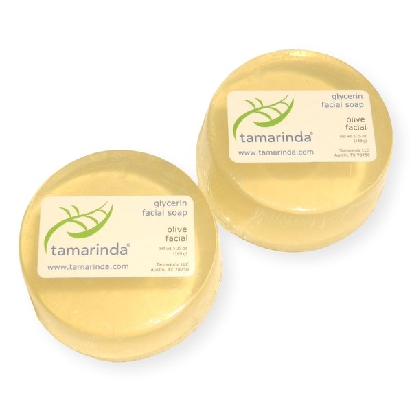tamarinda Olive Glycerin Facial Soap - Two 5.25 oz. bars.