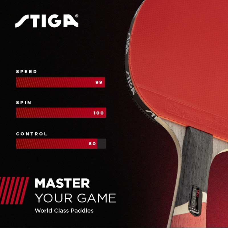 STIGA Pro Carbon Performance-Level Table Tennis Racket with Carbon Technology