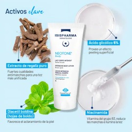 Isispharma Neotone Body 100ml - Leche Corporal Intensiva  Aclaramiento De La Piel Zonas Sensibles                                                     