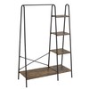 Finnhomy Rustic Clothes Rack, Clothing Rack for Hanging Clothes Heavy
