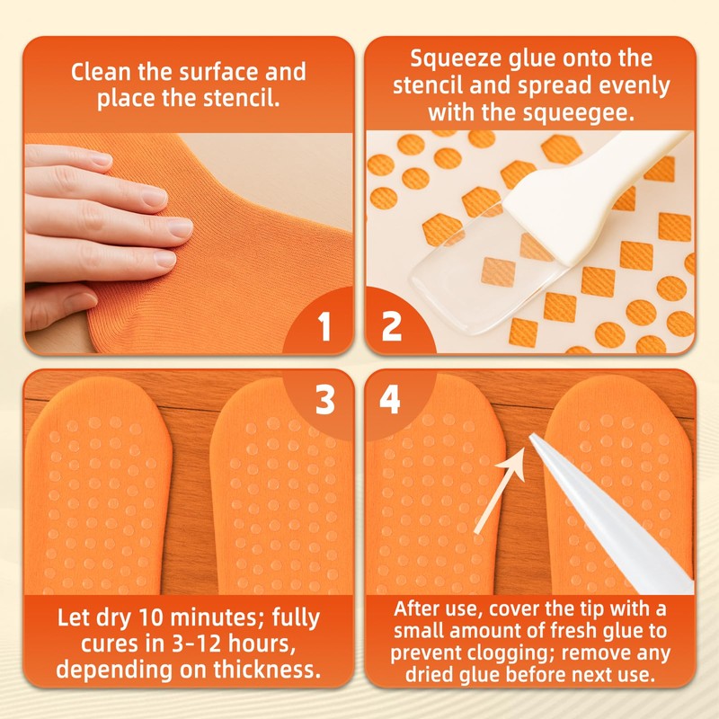 Sock Stop Glue 2 Pack – Transparent Anti Slip Sock