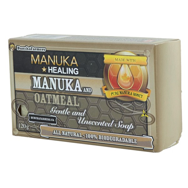 BunchaFarmers All Natural 100% Biodegradable Healing Manuka Honey and Oatmeal