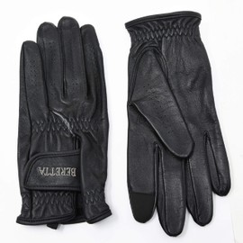 Beretta Unisex Touch Screen Black Leather Competition Shooting Gloves, X-Large