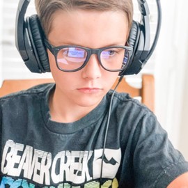 Roshambo Baby Unbreakable Screen Time Blue Light Blocking AVN Glasses │ Junior Size (Age 4-12) │ Black