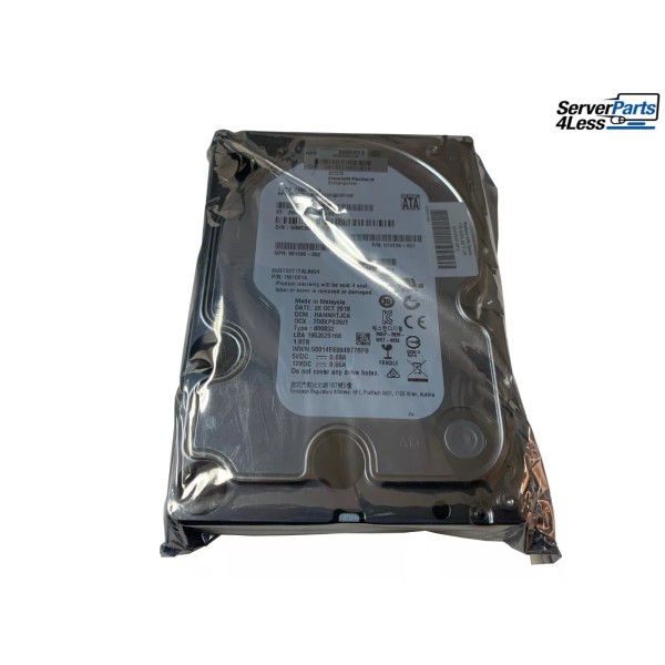 HPE 801890-001 HPE 1TB 7.2K 3.5" 6G SATA HDD MB001000GWFWK