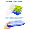 FUSMYE Extra Large Collapsible Silicone Food Storage Containers With Lids,