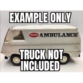 Tiny Tonka Ambulance Van Decals For Tiny Tonka, Replacement Stickers 1976-1977.