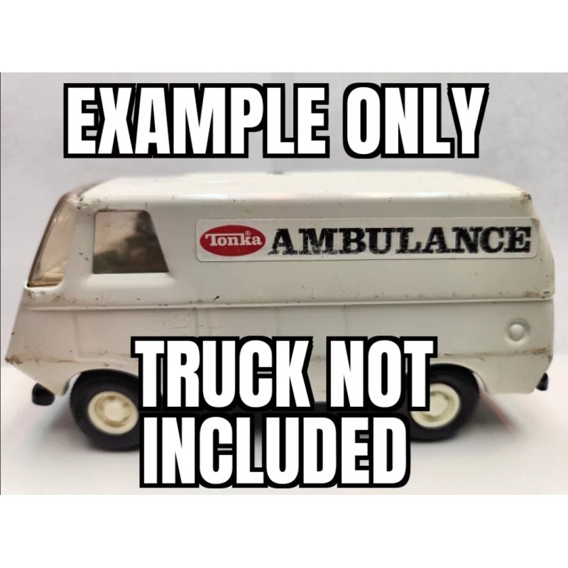 Tiny Tonka Ambulance Van Decals For Tiny Tonka, Replacement Stickers