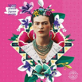 Adult Jigsaw Puzzle Frida Kahlo Pink: 1000-Piece Jigsaw Puzzles