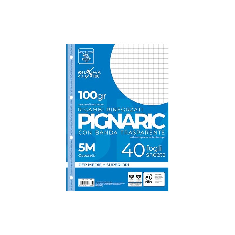 Pigna 02222375M Replacement for Reinforced Tape Lineature 5 m 5