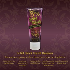 Millennium Tanning Products Millennium Tanning Solid Black Facial Bronzer, Skin-Firming Tanning Lotion for Face, 4 ounces