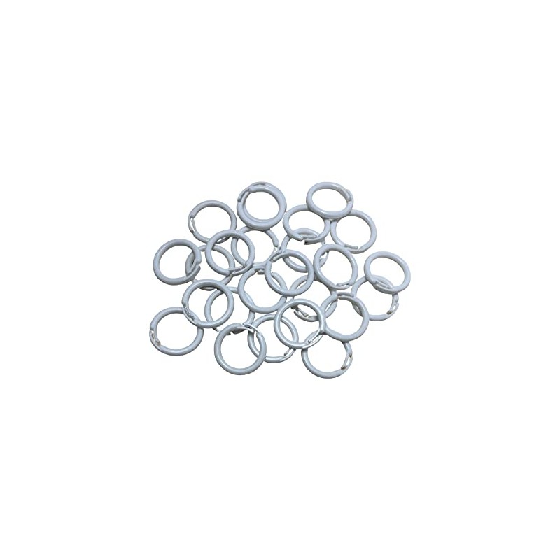 DMSE Wholesale Plastic Split Ring Curtains Roman Shades Valances (White,