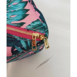 Ulta Beauty Jungle/Leaf Design Zippered MakeUp Pouch/Bag 9"L×4"H×4"W, New! A3