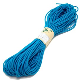 [Machida Siten] Wooly Color Rubber (Thickness Approx. 0.1 inch (3 mm), 11.8 ft (30 m), Round Rubber/Handicraft/Hair Accessories/Handmade (11 Light Blue)