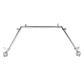 A&F Rod Décor - Spin 13/16" Bay Window Curtain Rod - Satin Nickel