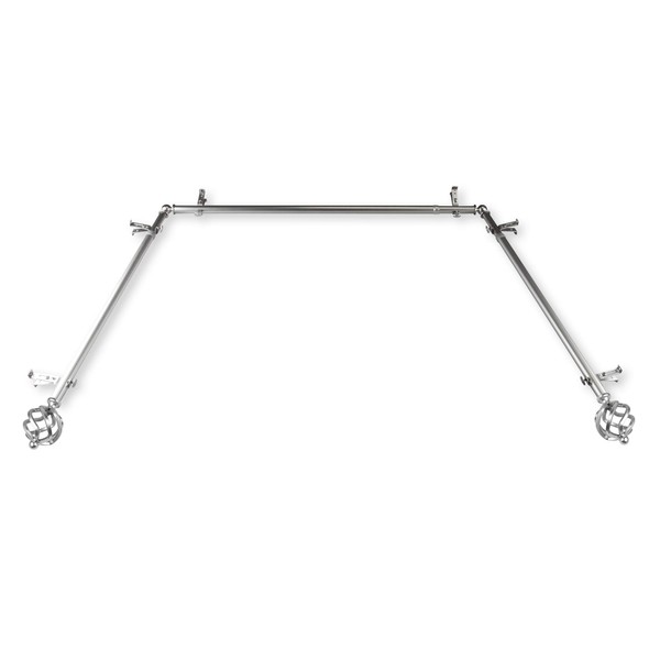 A&F Rod Décor - Spin 13/16" Bay Window Curtain Rod
