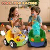 QPOU 2-Pack Remote Control Dinosaur Toy Car for Kids -