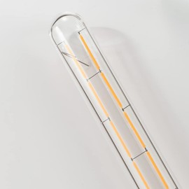 Leools T10 Led Long Bulbs 8W,E26 Dimmable Tubular Bulb,Equivalent 75 Watt, E26 Edison Style Vintage LED Filament Light Bulb,2700K Warm White,8.9in(225mm),4-Pack.