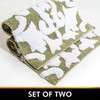 Chesapeake Iron Gate 2Pc. Green & White Scroll Bath Rug