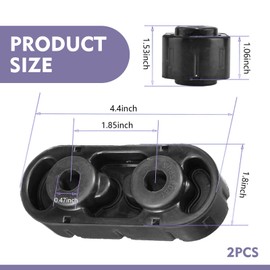 Ferianl 2PCS Exhaust Muffler Hanger Insulator, Rubber Exhaust Hanger Compatible with Chevy GMC Silverado Sierra 1500 2000-2018 Yukon, Bushing Muffler Shock Absorbent Replace 15092802