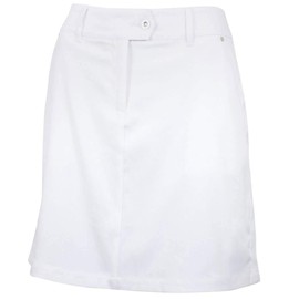 Island Green Women's Golf Essentials Ladies Comfort Fit Stretch Breathable Golf Sports Skirt Skort Shorts, White, UK 8, IGLSKT1852
