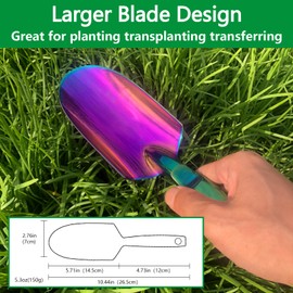 Garden Shovel - Gardening Hand Tool, Heavy Duty Garden Trowel, High Strength Alloy Steel for Planting Transplanting Transferring, Metal Solid Handle, Colorful