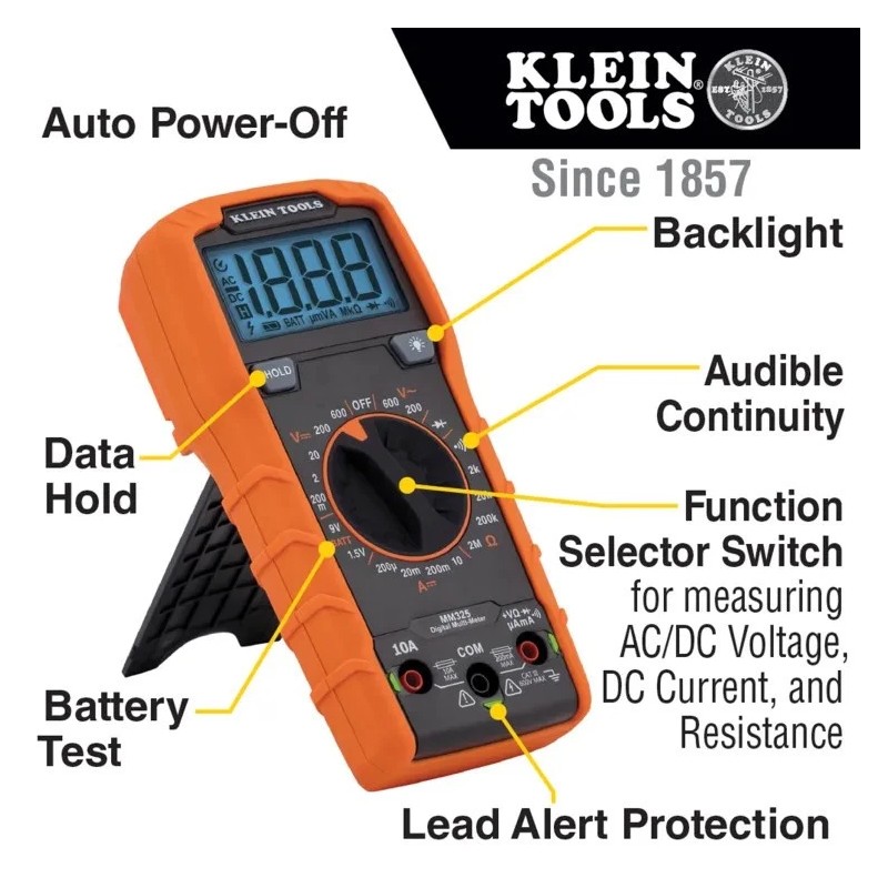 Klein 600V Digital Multimeter ManualRanging MM325;