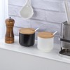 VanEnjoy Black Sugar Bowl with Lid 10oz Ceramic Sugar Bowl