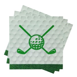 40Pcs Golf Napkins Hole in One First Napkins Disposable Golf Cocktail Beverage Paper Napkins for Golf Themed Party Decorations Sports Party Supplies, Birthday Party 6.5"