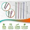 RECOHOME Premium Korean Silicone Cooking Chopsticks with Spoon Tip –