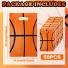 50pcs Basketball Party Favor Bags, Plastic Basketball Gift Bags with