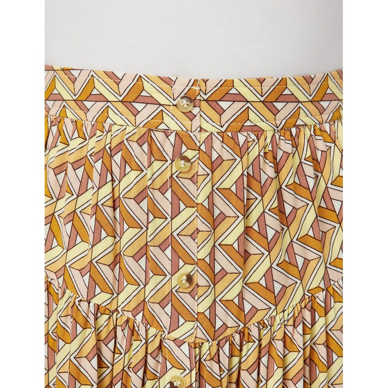 Hurley Women's City Block Button Up Maxi Skirt