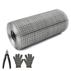 Taicols Rete metallica zincata, 30 cm x 6 m, per recinzione da giardino, pollo, metallo saldato, rotolo di rete metallica per pollame, gabbie di rete, progetti fai da te, protezione da giardino (30 cm