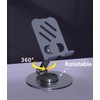 JUEJUEZI Foldable Cell Phone Stand, Metal Portable Phone Holder, Fully