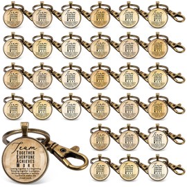 Landical Team Thank You Gifts Bulk Employee Appreciation Keychains for Staff Best Team Gifts (Bronze,100 Pcs)