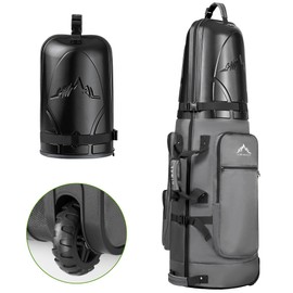 UNIHIMAL Golf Travel Bag with Hard Case Top, 1680D Heavy Duty Oxford Golf Travel Bags for Airlines with Wheels, Golf Club Travel Bags for Airlines