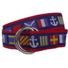 Nautical Flag D-Ring Belt Brass D-Ring 30 Red