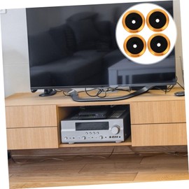 TEHAUX 4pcs Vibration Aluminum Speaker Isolation Feet Pads for Amplifiers Cushion Base Sound Clarity and Bass Response Easy Installation Without Damage