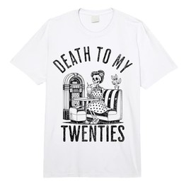 Skeleton Death to My Twenties 20s 30th Birthday 30 Years Old Comfort Colors Adult Heavyweight T-Shirt