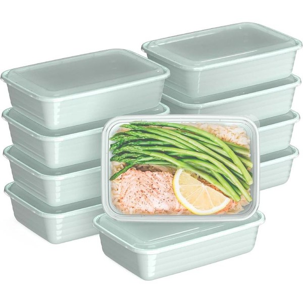 20-Counts Lightweight, Durable, Reusable 1-Compartment Containers - Microwave, Freezer, Dishwasher