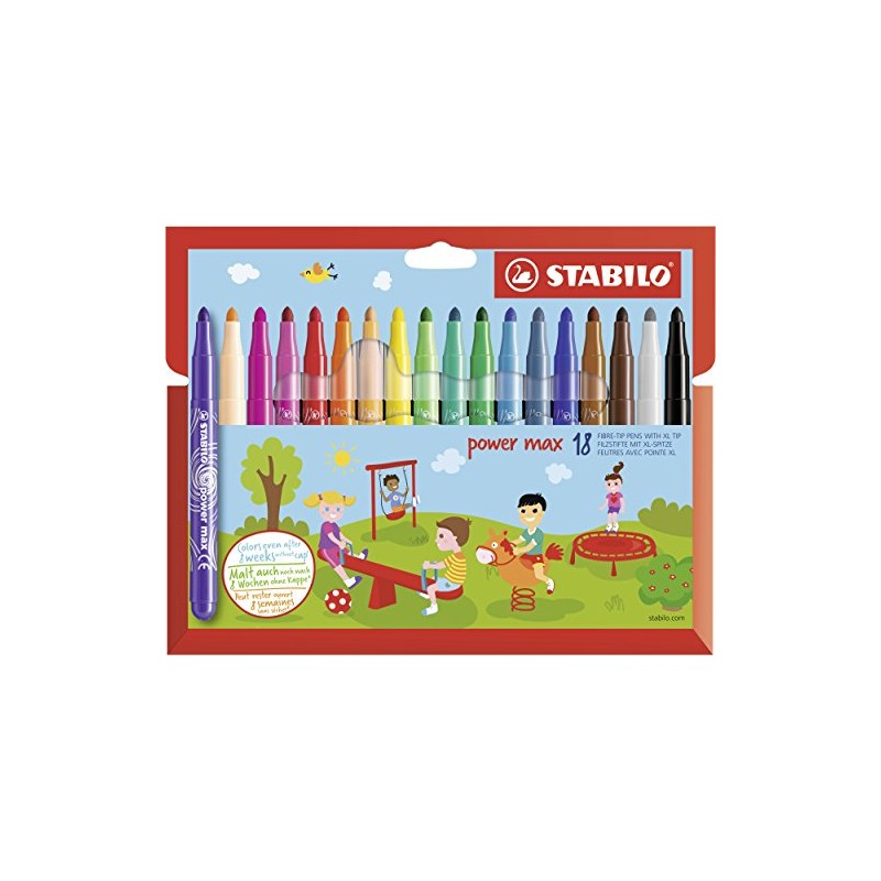 STABILO power max - Estuche con 18 colores