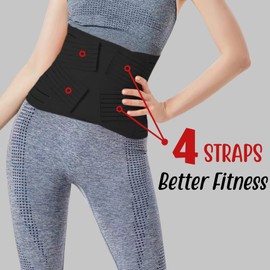 INNObeta Rückbildungsgürtel Nach Geburt, Postpartum Gürtel für Damen, Bauchgurt Nach op, Kaiserschnitt, Schwangerschaft, Bauchgurt mit Rückenunterstützung für damen (Schwarz L)