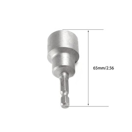 TOP-VIGOR 2Pcs 19mm Nut Setter Driver Drill Bit Set, 1/4 inch Hex Shank Quick Change, 65mm Length Metric Nut Driver Set for Woodworking, Auto Repairing, Machine Maintenance, Furnitures